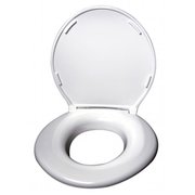 Big John Products Big John Products 2445263-3W Toilet Seat Open Front with Cover - White 2445263-3W